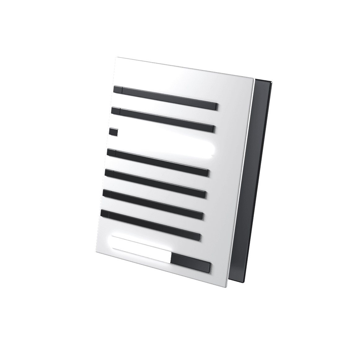 Crampad — abstract monochrome form representing the product
